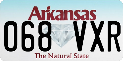 AR license plate 068VXR