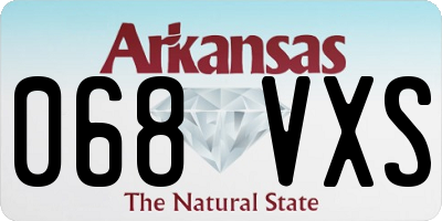 AR license plate 068VXS