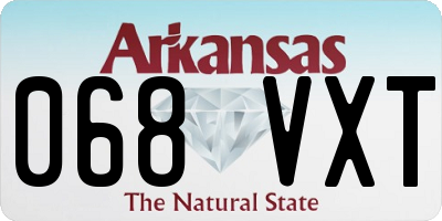 AR license plate 068VXT
