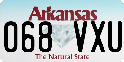 AR license plate 068VXU