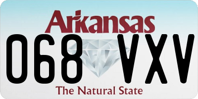 AR license plate 068VXV