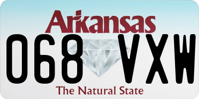 AR license plate 068VXW