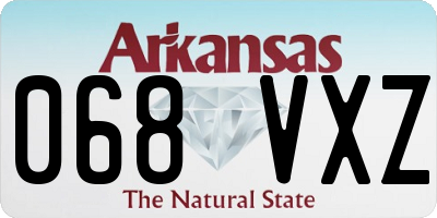 AR license plate 068VXZ