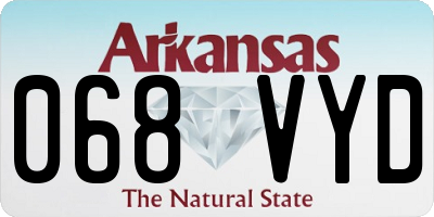 AR license plate 068VYD