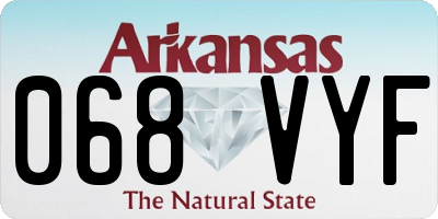 AR license plate 068VYF