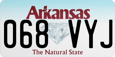 AR license plate 068VYJ