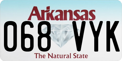 AR license plate 068VYK