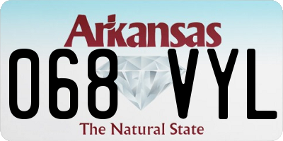 AR license plate 068VYL