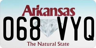 AR license plate 068VYQ