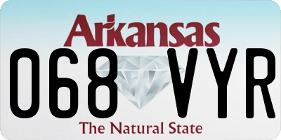 AR license plate 068VYR