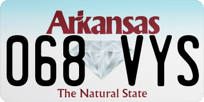 AR license plate 068VYS