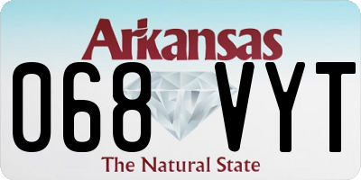 AR license plate 068VYT