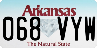 AR license plate 068VYW