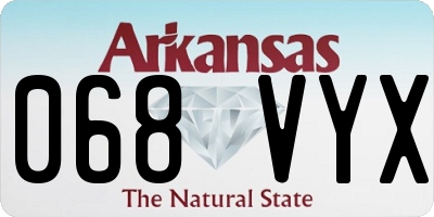 AR license plate 068VYX