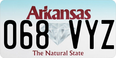 AR license plate 068VYZ