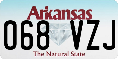AR license plate 068VZJ