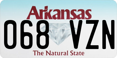 AR license plate 068VZN