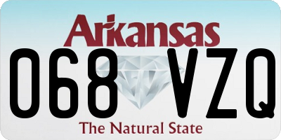 AR license plate 068VZQ