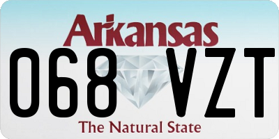 AR license plate 068VZT