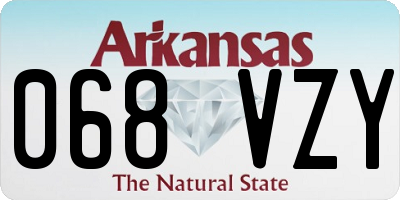 AR license plate 068VZY