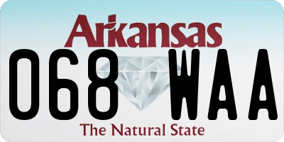 AR license plate 068WAA