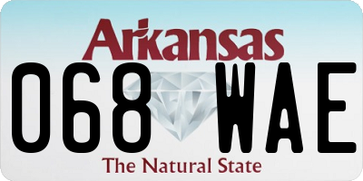 AR license plate 068WAE