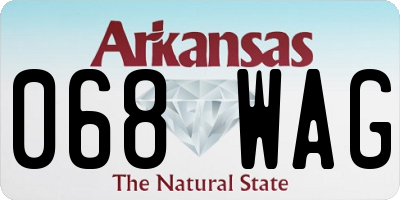 AR license plate 068WAG