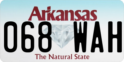 AR license plate 068WAH