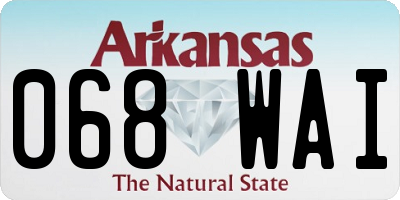 AR license plate 068WAI