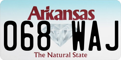 AR license plate 068WAJ