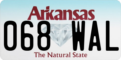AR license plate 068WAL