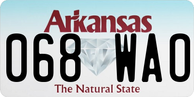 AR license plate 068WAO
