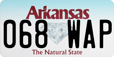 AR license plate 068WAP