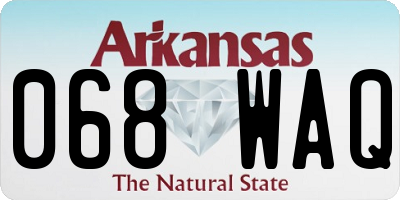 AR license plate 068WAQ