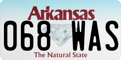 AR license plate 068WAS