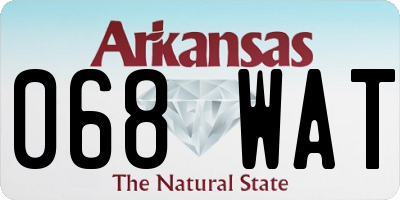AR license plate 068WAT