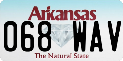 AR license plate 068WAV