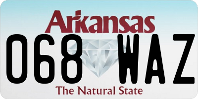 AR license plate 068WAZ