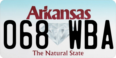 AR license plate 068WBA