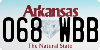 AR license plate 068WBB