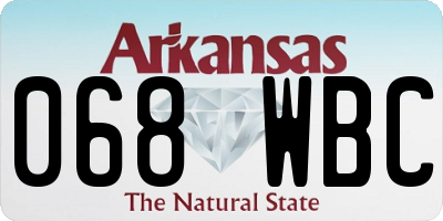 AR license plate 068WBC