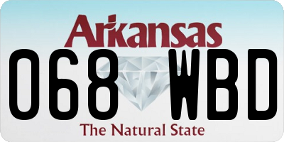 AR license plate 068WBD
