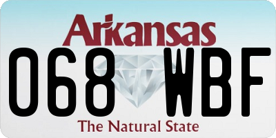 AR license plate 068WBF
