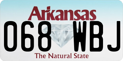 AR license plate 068WBJ