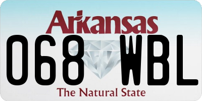 AR license plate 068WBL