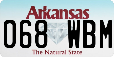 AR license plate 068WBM