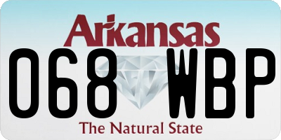 AR license plate 068WBP