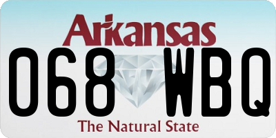 AR license plate 068WBQ