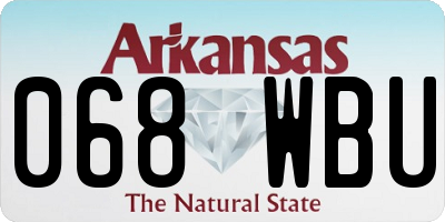 AR license plate 068WBU
