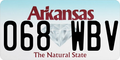AR license plate 068WBV